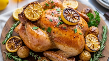 Receta de pollo al romero con limón, rápida y fácil