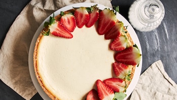 Tarta de queso saludable con