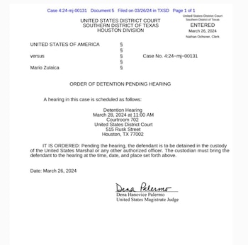 Orden de arresto de Mario