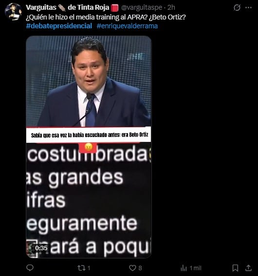 Debate presidencial EN VIVO: lo más viral en redes tras los momentos más polémicos. Captura: X.