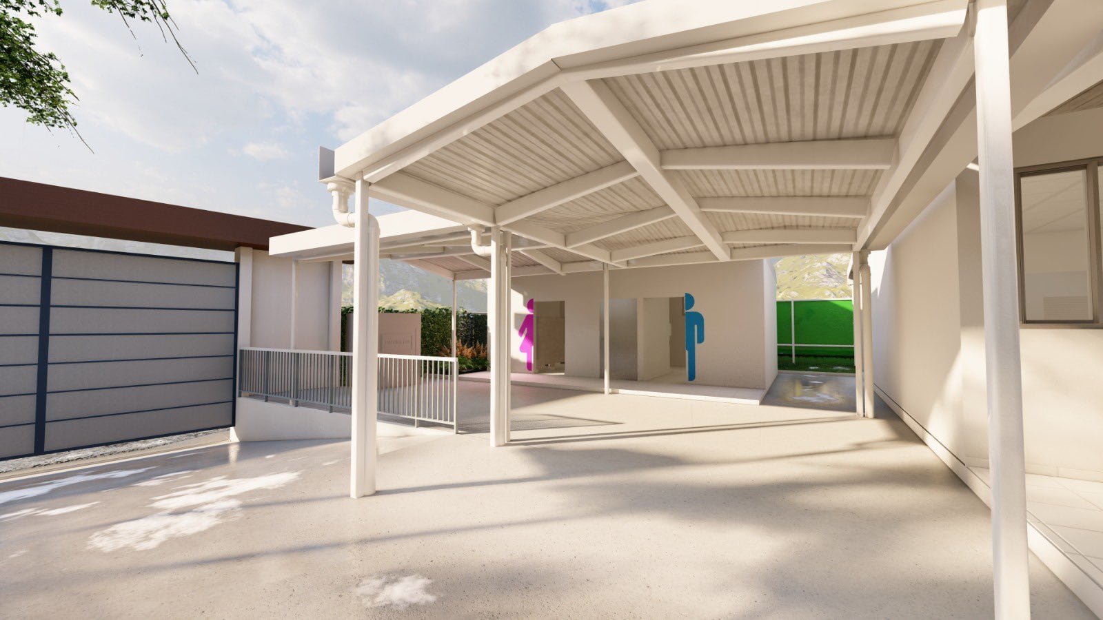 La Dirección de Obras Municipales informó que ya renovó y entregó 23 centros educativos de más de cien previstos en el programa presidencial Dos Escuelas por Día. (Foto cortesía Dirección de Obras Municipales)