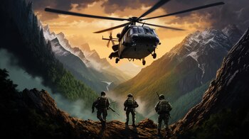 Misión militar
Combate al narcotráfico
Helicópteros
Narcos y drogas
Imagen de una misión militar contra el narcotráfico con helicópteros y enfrentamientos con narcos en un operativo contra el tráfico de drogas. - (Imagen ilustrativa Infobae)