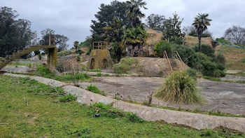 Interior en ruinas del parque