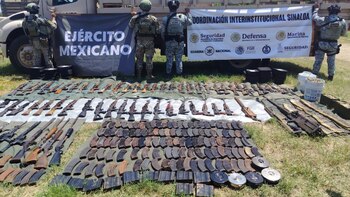 Incautan 54 armas de fuego pertenecientes al crimen organizado en Sinaloa: hay un Barret .50 entre lo confiscado. Cortesía