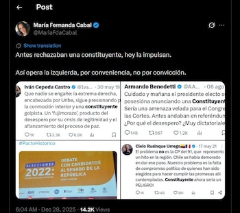 María Fernanda Cabal recordó varias