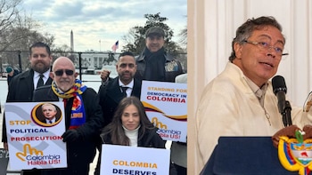 Plantón en el Senado de