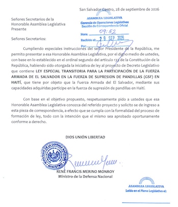 La ley que El Salvador aprobó para desplegar su Fuerza Armada en Haití y las condiciones que impone a su contingente.