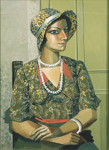 "Figura" (1932, témpera, 95 x 69 cm.) forma parte de la Colección Scheimberg