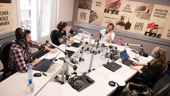 Diego Leuco con su equipo