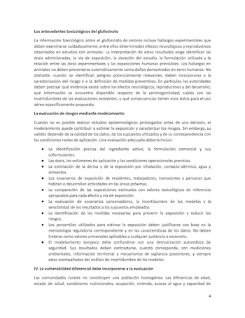 La carta pide que la evaluación contemple el ingrediente activo, la formulación comercial completa, los componentes adicionales, las dosis, los volúmenes de aplicación y las condiciones operacionales previstas - crédito Sociedad de académicos