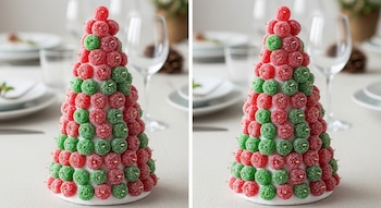 Un árbol navideño hecho con