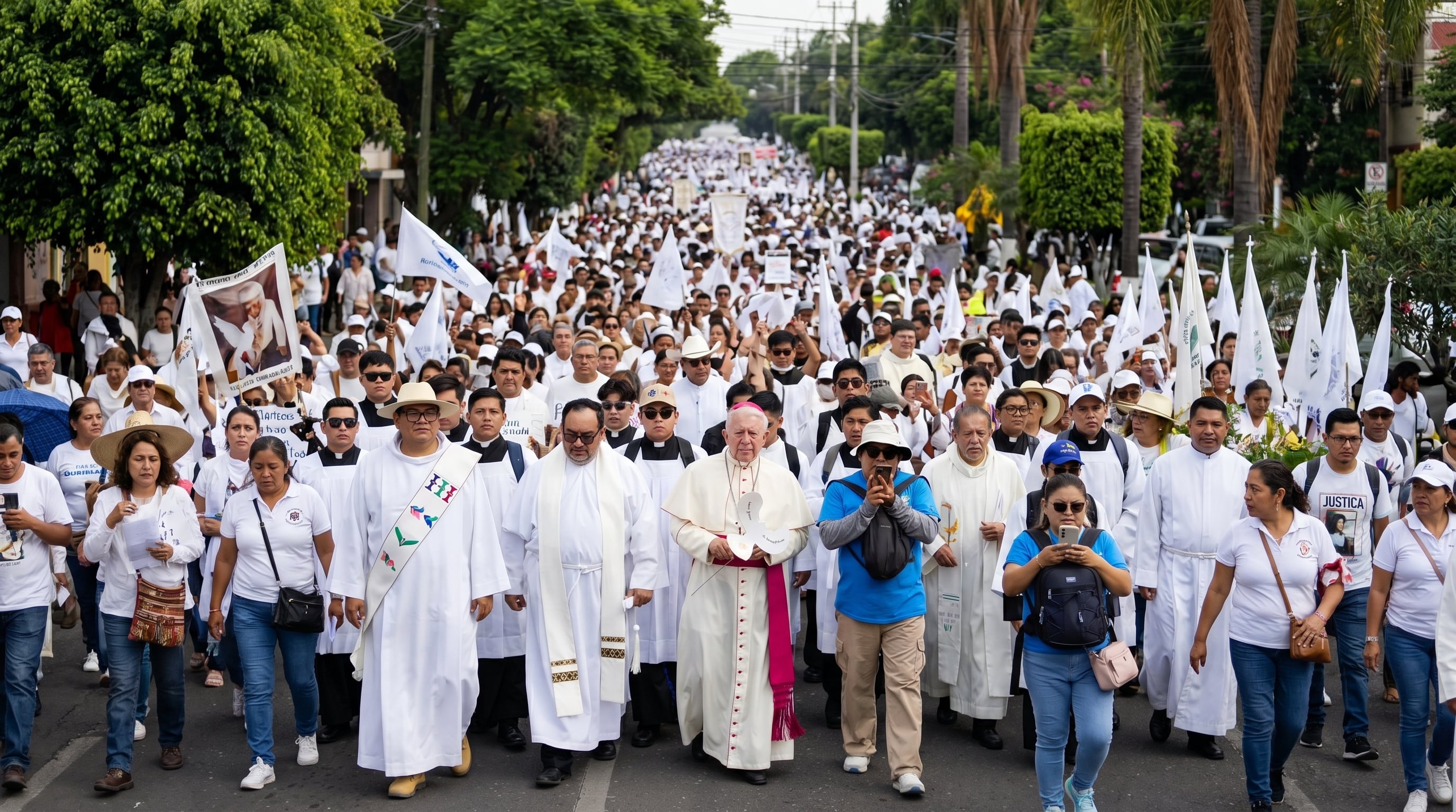 Medios locales estimaron una asistencia de entre siete mil y ocho mil personas durante la movilización de 2026. (Imagen ilustrativa potenciada con IA | Infobae México)