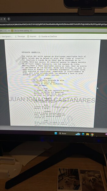 Parte del guión que Nacho