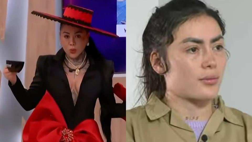 Yina Calderón, participante de ‘La casa de los famosos Colombia’, sigue sin saber de la captura de su amiga Epa Colombia debido al estricto protocolo del Canal RCN - crédito @yinacalderontv/Instagram y captura de pantalla Noticias Caracol
