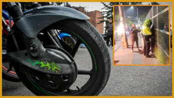 Queman moto de ladrones que