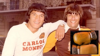 Oscar Tubío con Carlos Monzón
