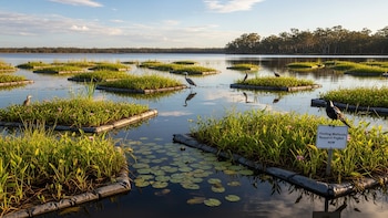 Cómo funcionan los humedales flotantes