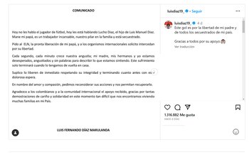 El mensaje de Luis Díaz