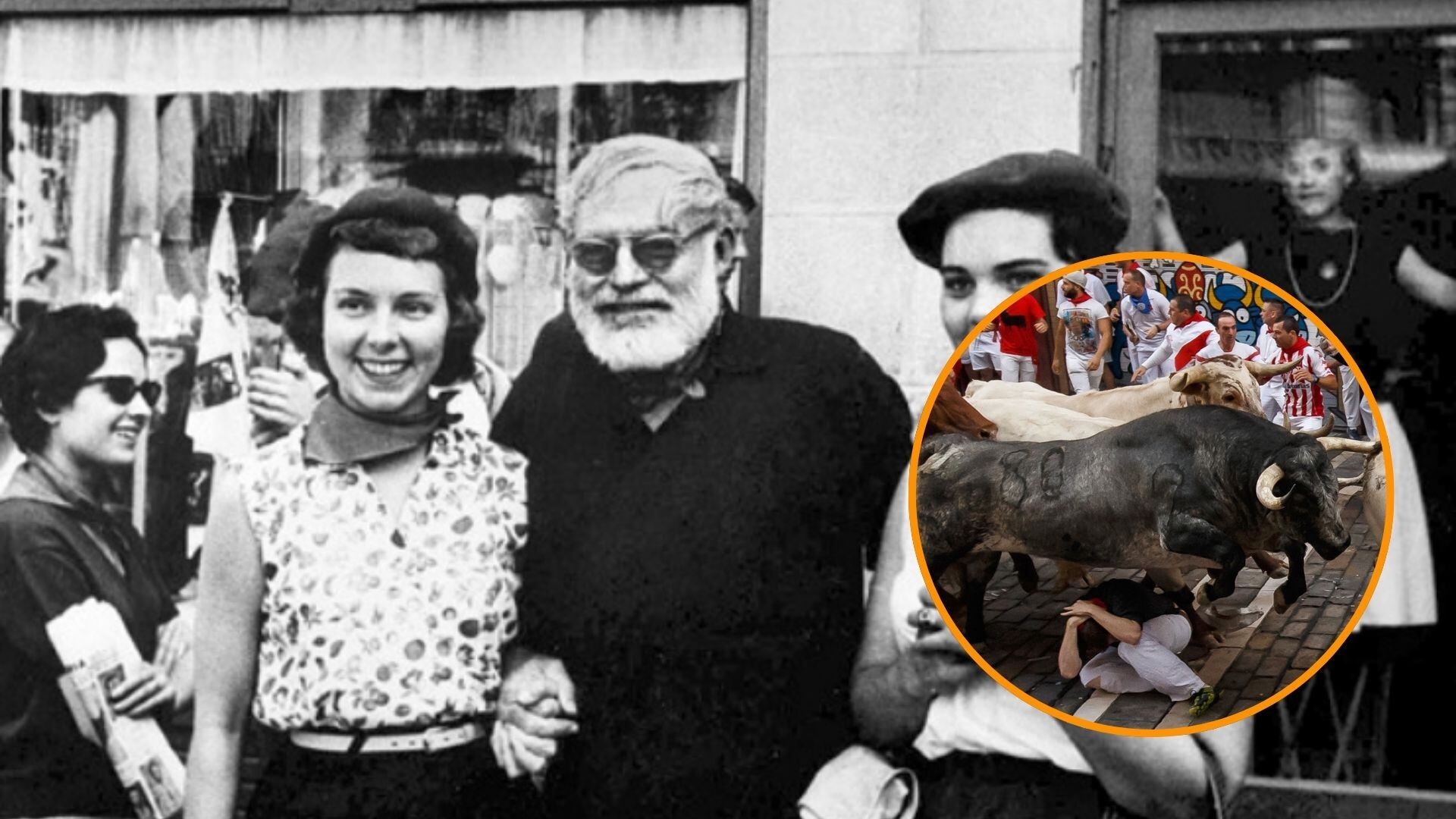 Imagen de Ernest Hemingway en Pamplona. (Ayuntamiento de Pamplona)