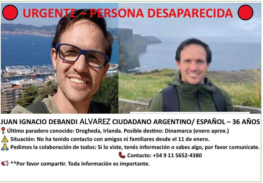 El último contacto de Debandi con su familia fue durante una videollamada el 11 de enero, antes de perderse su rastro en el sur francés