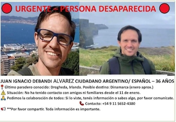 El último contacto de Debandi con su familia fue durante una videollamada el 11 de enero, antes de perderse su rastro en el sur francés