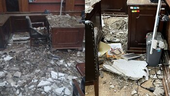 El colapso del techo provocó