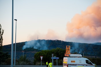 Vista del incendio de Lozoyuela, a 16 de julio de 2026, en Lozoyuela, Madrid (España). (Mateo Lanzuela/Europa Press)