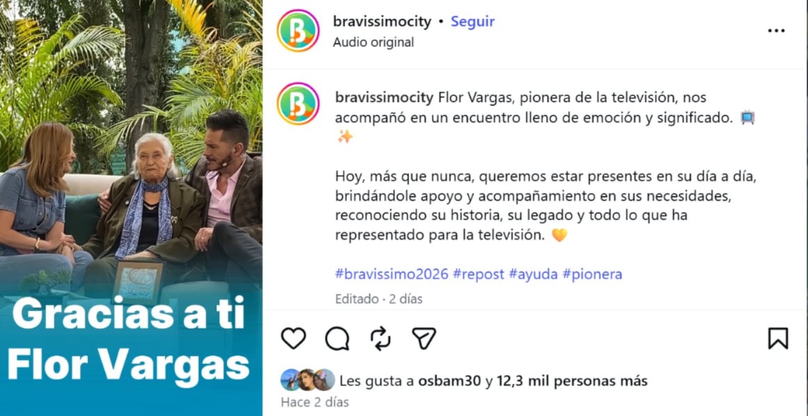 A las limitaciones físicas se suman otras necesidades médicas, como el tratamiento de un glaucoma y la atención odontológica pendiente - crédito captura de pantalla @bravissimocity / Instagram
