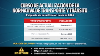 Conductores de transporte terrestre deberán