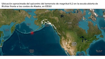 Registrado un terremoto de magnitud 6,3 frente a las costas de Alaska, en EEUU