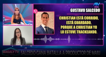 Gustavo Salcedo habría hablado de GPS y seguimiento a Christian Rodríguez en audio difundido por Magaly Medina. Captura: Magaly TV La Firme.