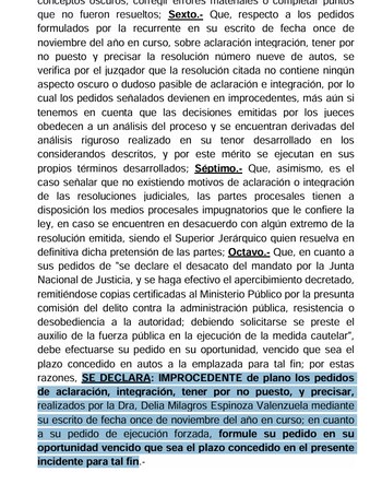 Nueva resolución del juez Torres