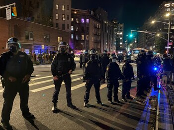 Policías desplegados en Nueva York