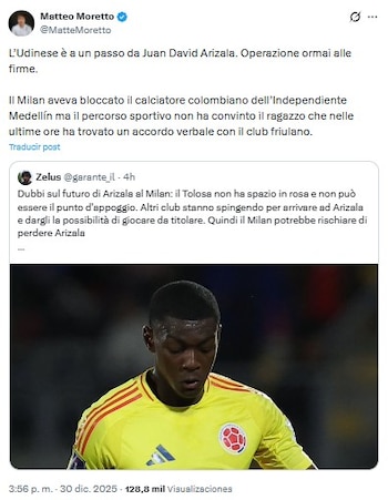 Udinese se metió en la