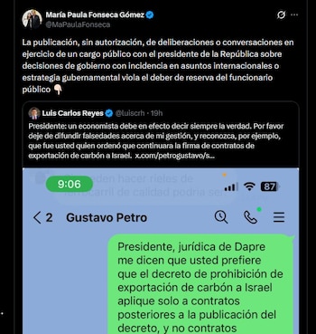 María Paula Fonseca cuestionó la