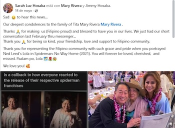Mary Rivera fue homenajeada por amigos cercanos.