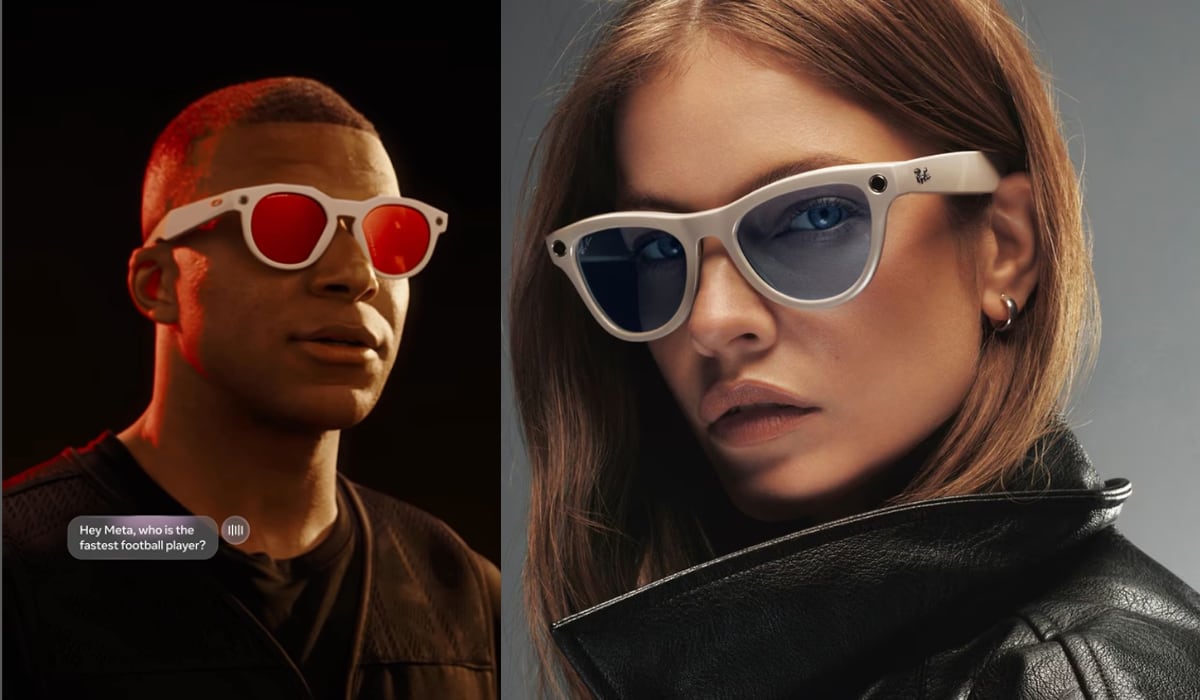 Incorporan una cámara de 12 MP capaz de capturar fotos y video en 3K, superando la resolución de las Ray-Ban Meta. (Instagram: k.mbappe / Ray-Ban)