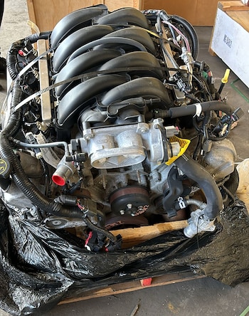 Uno de los motores incautados