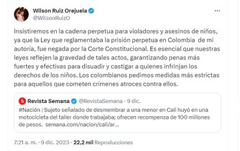 Wilson Ruiz dijo que los