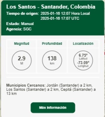 El temblor se sintió en