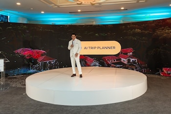 El ministro de Turismo, David Collado, presentó el lanzamiento de la app «AI Trip Planner» (Ministerio de Turismo RD)