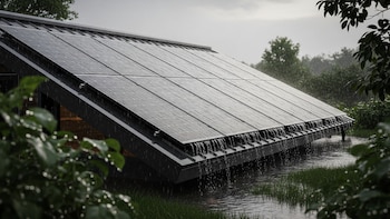La tecnología solar que aprovecha la lluvia: paneles que producen energía con gotas