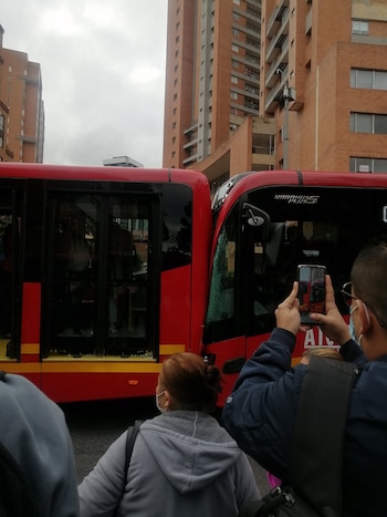 Imagen del choque entre dos