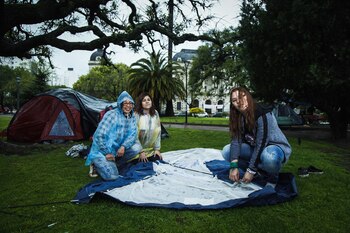 A pesar de la lluvia,