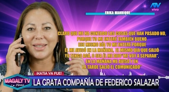 Erika Manrique: la amiga de Federico Salazar que conocía la ruptura antes del anuncio oficial. Captura: Magaly TV La Firme.