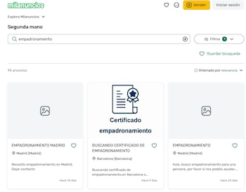 Anuncios de personas que piden