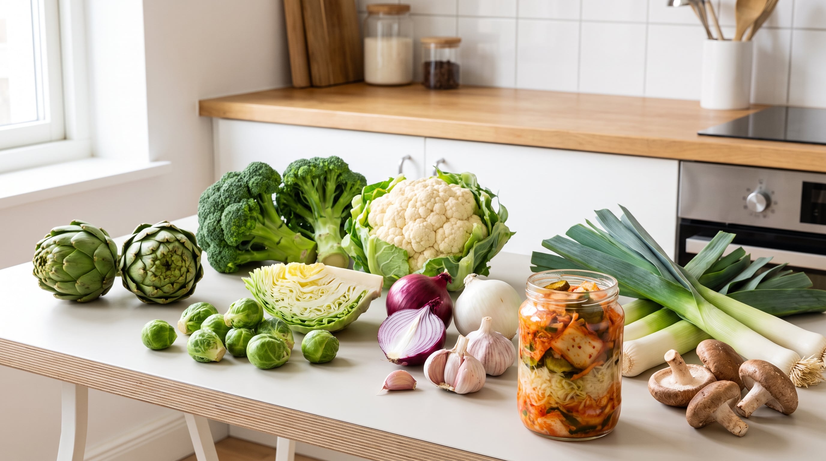 Entre las verduras recomendadas para el microbioma, Crabtree incluyó alcachofas, brócoli, coliflor, coles de Bruselas, repollo, cebollas, ajos, puerros y hongos shiitake (Imagen Ilustrativa Infobae)