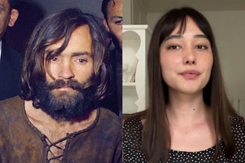 Imagen dividida. A la izquierda, un hombre con cabello largo, barba y camisa marrón. A la derecha, una mujer joven con cabello oscuro y flequillo