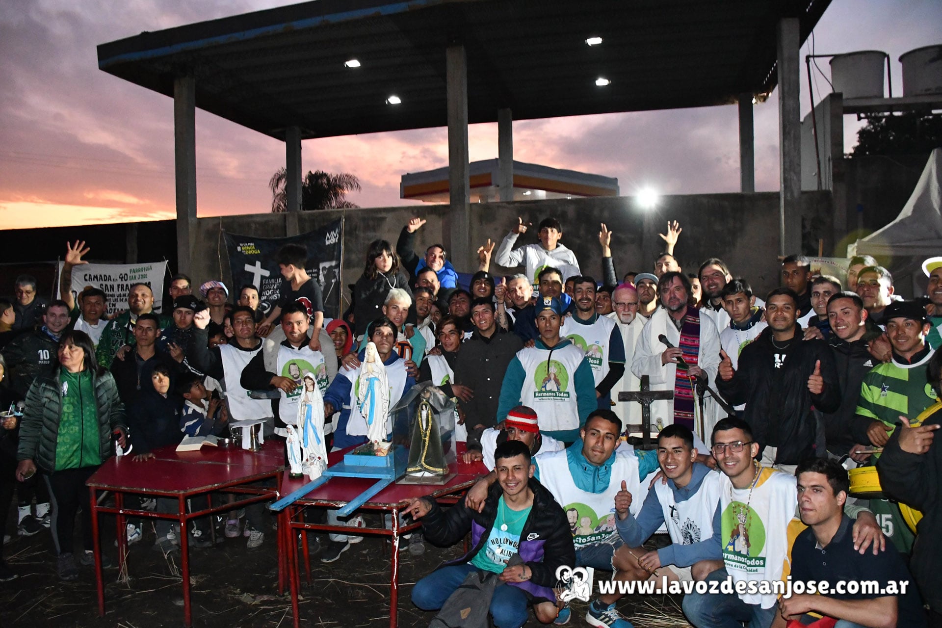 Misa con los jóvenes del Hogar de Cristo en Santiago del Estero (foto de archivo)