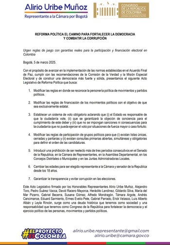 Alirio Uribe, representante del Pacto